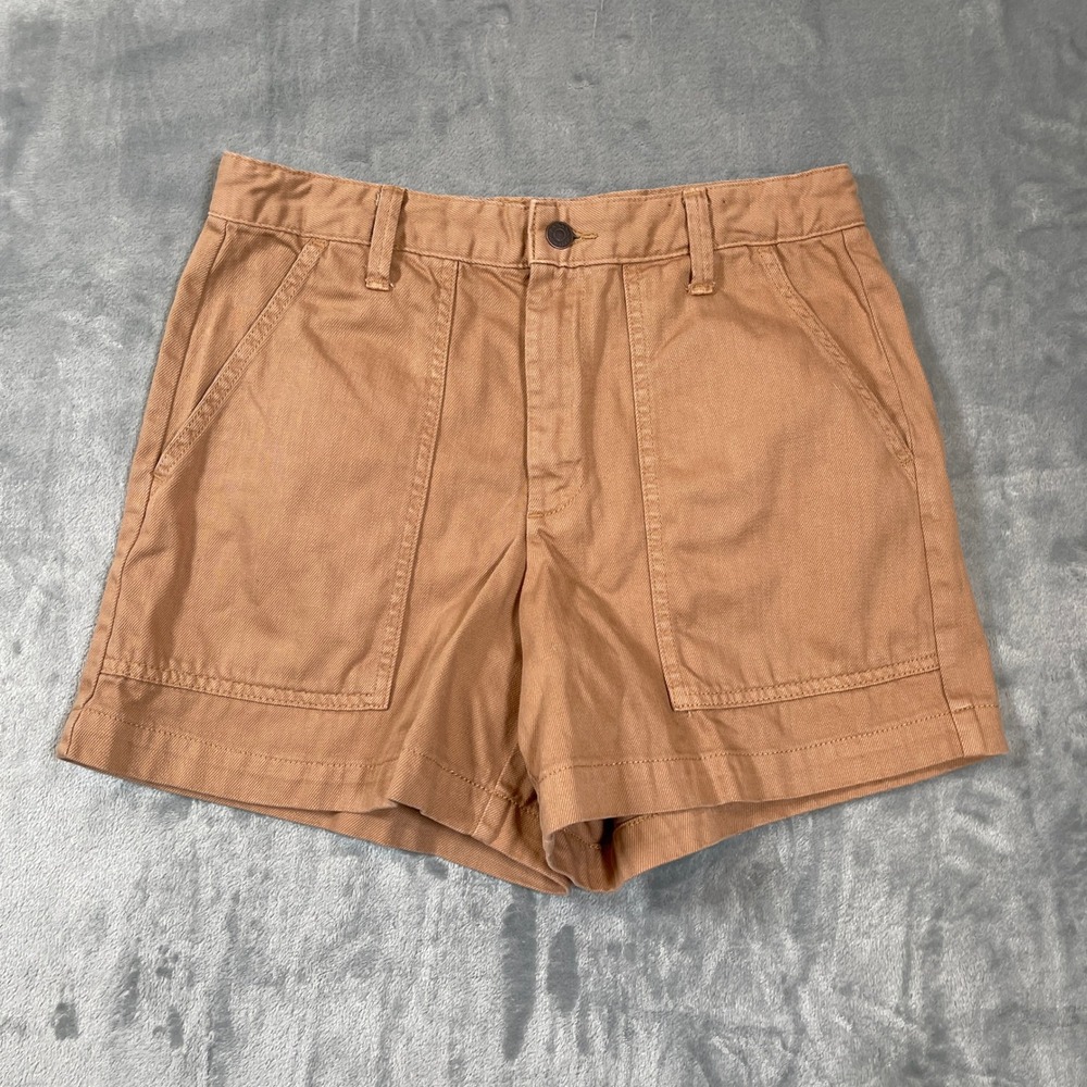 Banana Republic Womens Shorts Size 4 Tan Cotton Utility Patch Pocket High Rise